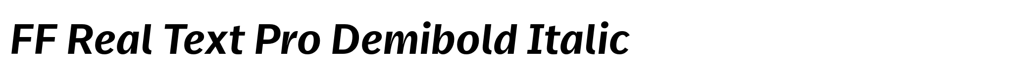 FF Real Text Pro Demibold Italic image